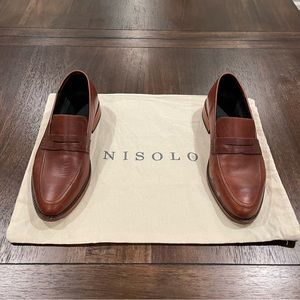 Nisolo Penny Loafer Slip On | Chamberlain Brandy | Size 10.5 Men’s / Linen Bag